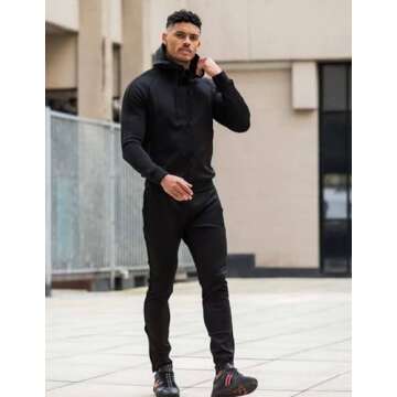 COOFANDY Men's Tracksuit 2 Piece Hoodie Sweatsuit Sets Casual Jogging Athletic Outfit Suits