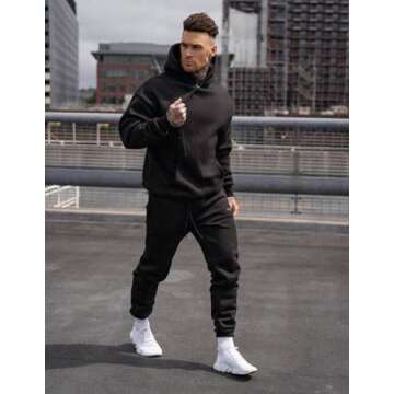 COOFANDY Men's Tracksuit 2 Piece Hoodie Sweatsuit Sets Casual Jogging Athletic Outfit Suits