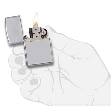 Zippo 250 Classic High Polish Chrome Pocket Lighter