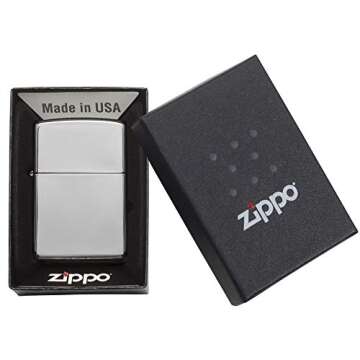 Zippo 250 Classic High Polish Chrome Pocket Lighter