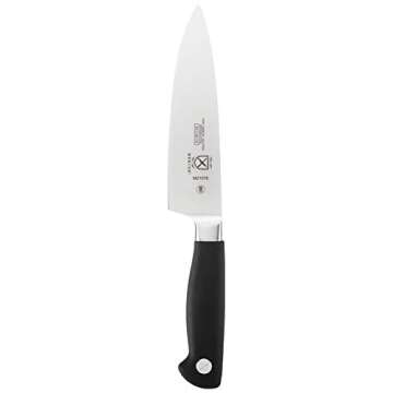 Mercer Culinary M21076 Genesis 6-Inch Short Bolster Chef's Knife, Black