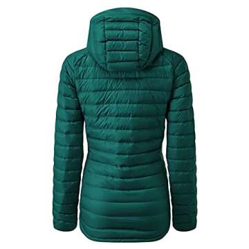 Rab Women's Microlight Alpine Down Jacket for Hiking, Climbing, and Skiing - Atlantis - Medium