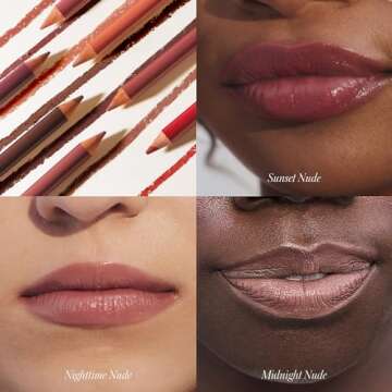 RMS Beauty Go Nude Lip Pencil - Long Lasting Lip Liner Pencil, Makeup Lip Liner & Lip Pencil Sharpener, Nude Lip Liner & Pencil Lip Liner Sharpener