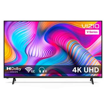 VIZIO 55-inch V-Series 4K LED HDR Smart TV w/Dolby Vision, WiFi 6E, Bluetooth Headphone Capable, Gaming Engine & Alexa Compatibility, V555M-K01, 2023 Model