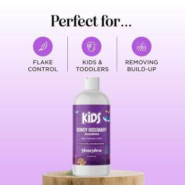 Deep Cleansing Shampoo for Kids - Paraben & Sulfate Free Kids Shampoo for Oily Hair and Scalp with Tea Tree and Rosemary Essential Oils