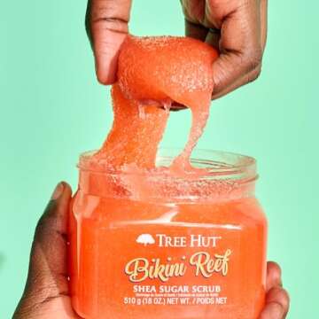 Tree Hut Bikini Reef Shea Sugar Scrub, 18 oz, Ultra Hydrating and Exfoliating Scrub for Nourishing Essential Body Care