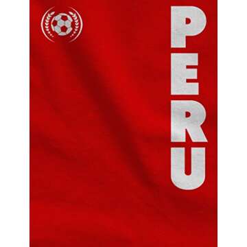 TeeStars - Peru National Soccer Team Soccer Fans Football Jersey T-Shirt XX-Large red/White