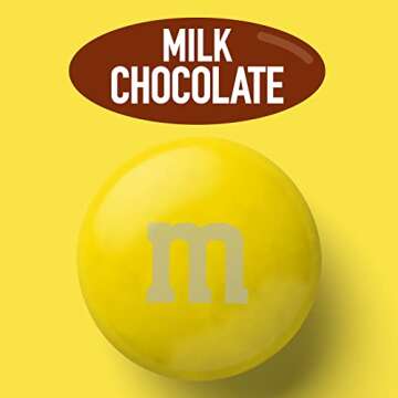 M&M'S Yellow Milk Chocolate Candy for Birthday Party Favors, Birthday Treats, Easter, Graduations, Dessert Buffets, Candy Bars, and more - Resealable 2 lbs Pack