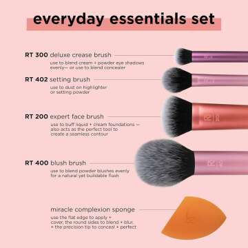 Real Techniques 6 Piece Brush Set for Everyday Makeup