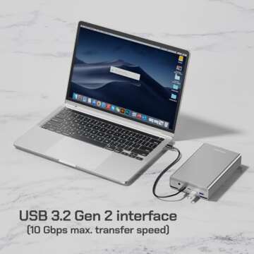 Avolusion PRO-G1 Series 18TB USB 3.2 Gen 2 (10Gbps) USB-C External Hard Drive for Windows or MacOS Desktop PC/Laptop (Silver) (Renewed)