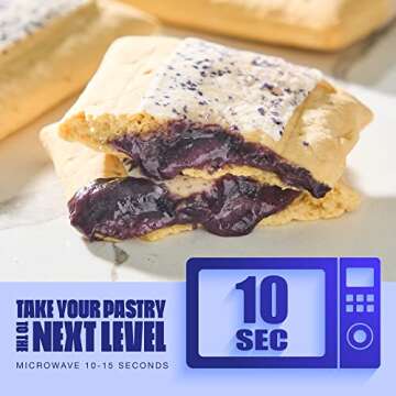 Legendary Foods 20 gr Protein Pastry | Low Carb, Tasty Protein Bar Alternative | Keto Friendly | No Sugar Added | High Protein Breakfast Snacks | Gluten Free Keto Food - Blueberry (8-Pack)