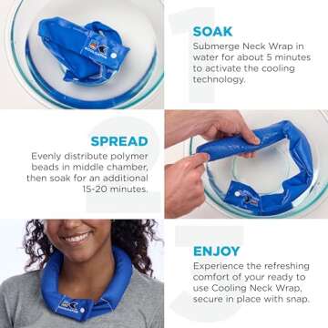 KOOLGATOR Evaporative Cooling Neck Wrap - Keep Cool in The Heat, Summer Cooling Accessories, Long Lasting, Reusable & Breathable, Available in 1, 3, or 5 Pack (Sports Balls, 3 Pack)