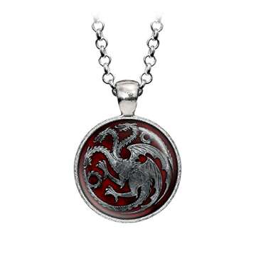 Wearable Treasures Thrones Pendant, Game Necklace, Fantasy Jewelry, Birthday Set, Wedding Party, Geeky Gifts, Nerdy Presents