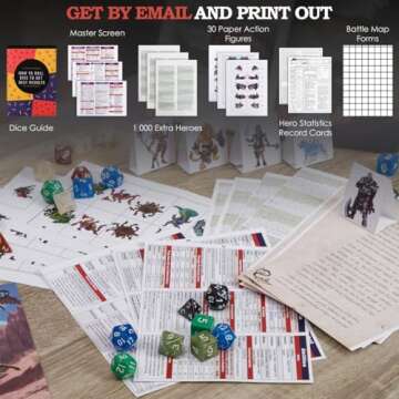 Dungeons and Dragons Starter Set - 6th Edition, Dragons of Stormwreck Isle - Extra 6 Dice Sets, Flannel Bags, Master Screen, New Heroes - D&D Board Game Includes Printable Materials