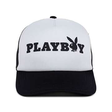 Playboy Black Tux Foam Trucker Adjustable Snapback Hat