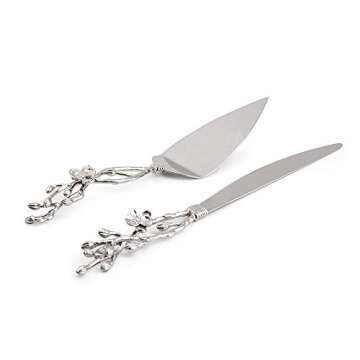 Michael Aram White Orchid Wedding Cake Knife & Server Set