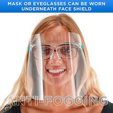 TCP Global Salon World Safety Face Shields with Glasses Frames