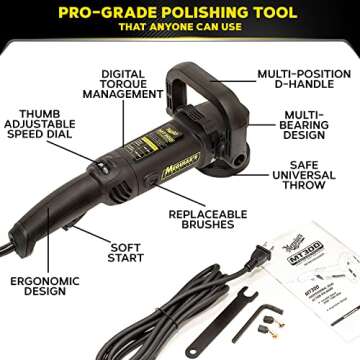 Meguiar's Professional MT300 DA Polisher - Bring Back the Shine to Your Car This Holiday Season - The Perfect Tool for Detailing Pros and Enthusiasts - 1 Count