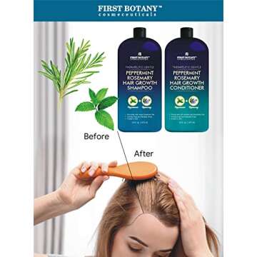 First Botany, Peppermint Rosemary Hair Regrowth and Anti Hair Loss Shampoo and Conditioner Set