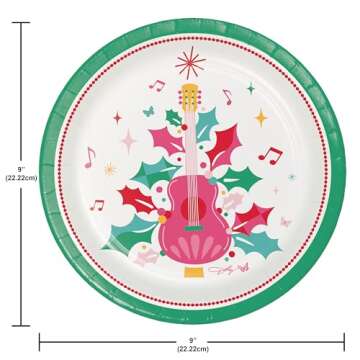 Dolly Parton Holly Dolly Christmas Dinner Paper Plates, 24 Count