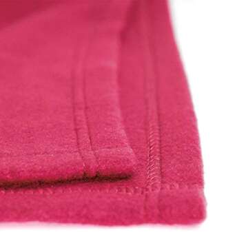 Wolf Essentials Cozy-Soft Microfleece Travel Blanket, 50x60 Inch, Lightweight, Compact, Perfect for Airplane and Car, Pink