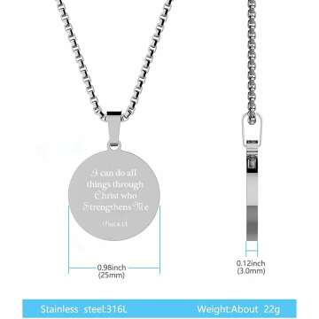 Stainless Steel Athletes Necklace - Inspiring Sports Gift