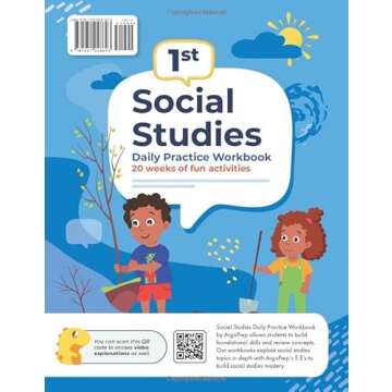 1st Grade Social Studies: Daily Practice Workbook | 20 Weeks of Fun Activities | History | Civic and Government | Geography | Economics | + Video ... Each Question (Social Studies by ArgoPrep)