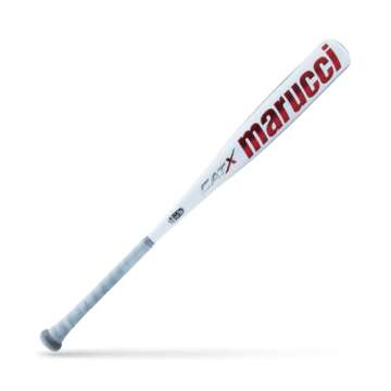 MARUCCI CATX USSSA Senior League Aluminum Baseball BAT, 2 3/4 Barrel, 28" / 18 oz,White/Red