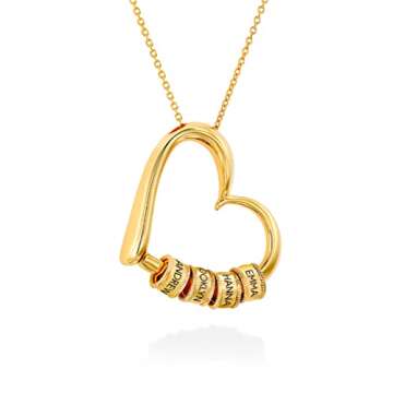 Charming Linda Heart Necklace - Personalized 18k Gold Plated