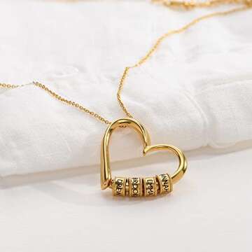 Charming Linda Heart Necklace - Personalized 18k Gold Plated