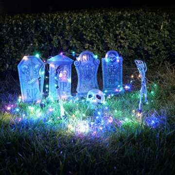 Lighted Skeleton Set for Halloween Outdoor Decor