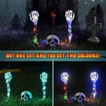 Lighted Skeleton Set for Halloween Outdoor Decor