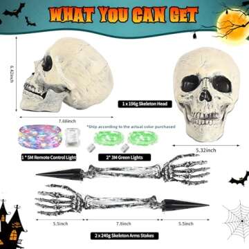 Lighted Skeleton Set for Halloween Outdoor Decor