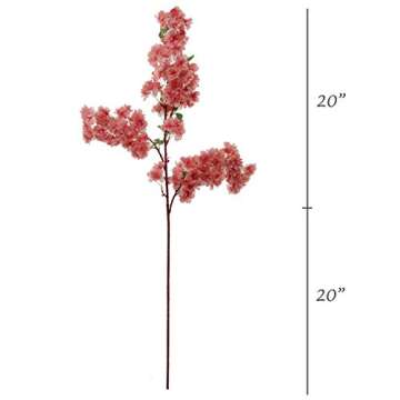 Larskilk Pink Cherry Blossom Flowers, Three 36 Inch Blossom Branches, Wedding, Party, Event, Spring Décor, Japan's National Flower