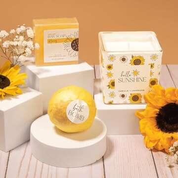 Sunflower Gifts for Women - 10pc Custom Gift Box