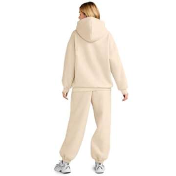 AUTOMET Sweatsuits Women 2 Piece Outfit Lounge Two Piece Sets Fall Fashion 2024 Tracksuits Oversized Sweatshirt and Sweatpants Casual Teen Girls Clothing Apricot S