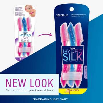 Schick Hydro Silk Touch-Up Dermaplaning Tool with Precision Cover, 9ct | Dermaplane Razor, Face Razors for Women, Eyebrow Razor, Facial Razor, Dermaplaning Razor, Womens Face Razor Peach Fuzz Remover