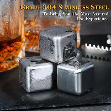 Engraved Whiskey Stones Gift Set for Boss - Unique & Cool