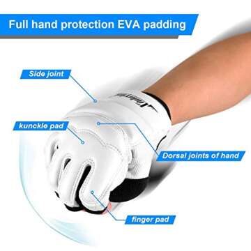 Xinluying Punch Bag Taekwondo Karate Gloves for Sparring Martial Arts Boxing Training Fingerless Women Kids