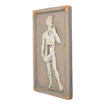 Bella Haus Design Michelangelo's David 3D Sculpted Light Switch Cover - Polyresin Single Toggle Wall Switch Plate Cover- Statue of David Michelangelo Wall Home Art Decor (David)