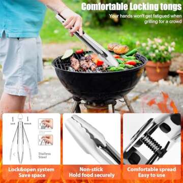 RINPIR 31pcs BBQ Grill Accessories Set for Men