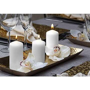 BOLSIUS 2x4 Inch White Pillar Candles - 4 Pack Candle Set - 20 Hours Burn Time - Premium European Quality - Dripless And Smokeless Candle - Perfect for Wedding Candles, Parties, and Special Occasions