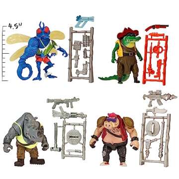 Teenage Mutant Ninja Turtles: Mutant Mayhem Basic Figure Mutant 4-Pack Bundle by Playmates Toys