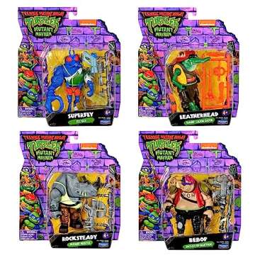 Teenage Mutant Ninja Turtles: Mutant Mayhem Basic Figure Mutant 4-Pack Bundle by Playmates Toys