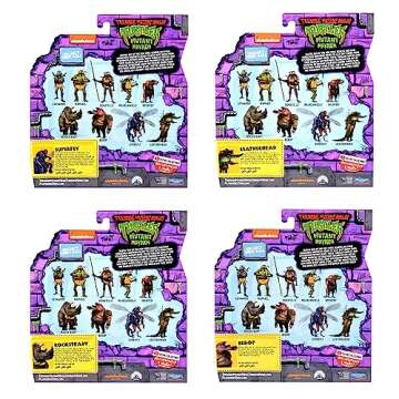 Teenage Mutant Ninja Turtles: Mutant Mayhem Basic Figure Mutant 4-Pack Bundle by Playmates Toys