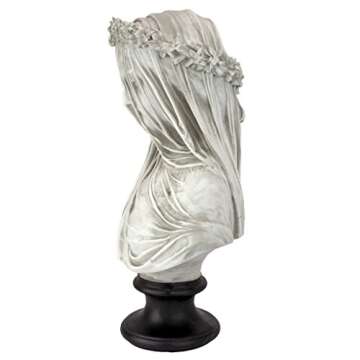 Elegant Veiled Maiden Bust Statue for Indoor Decor