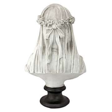 Elegant Veiled Maiden Bust Statue for Indoor Decor