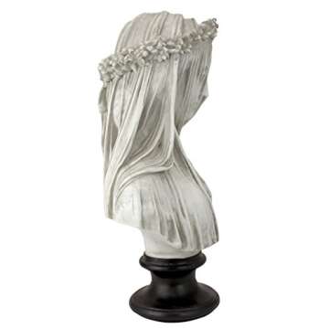 Elegant Veiled Maiden Bust Statue for Indoor Decor