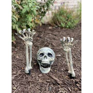 Realistic Skeleton Stakes for Halloween Decor