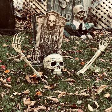 Realistic Skeleton Stakes for Halloween Decor